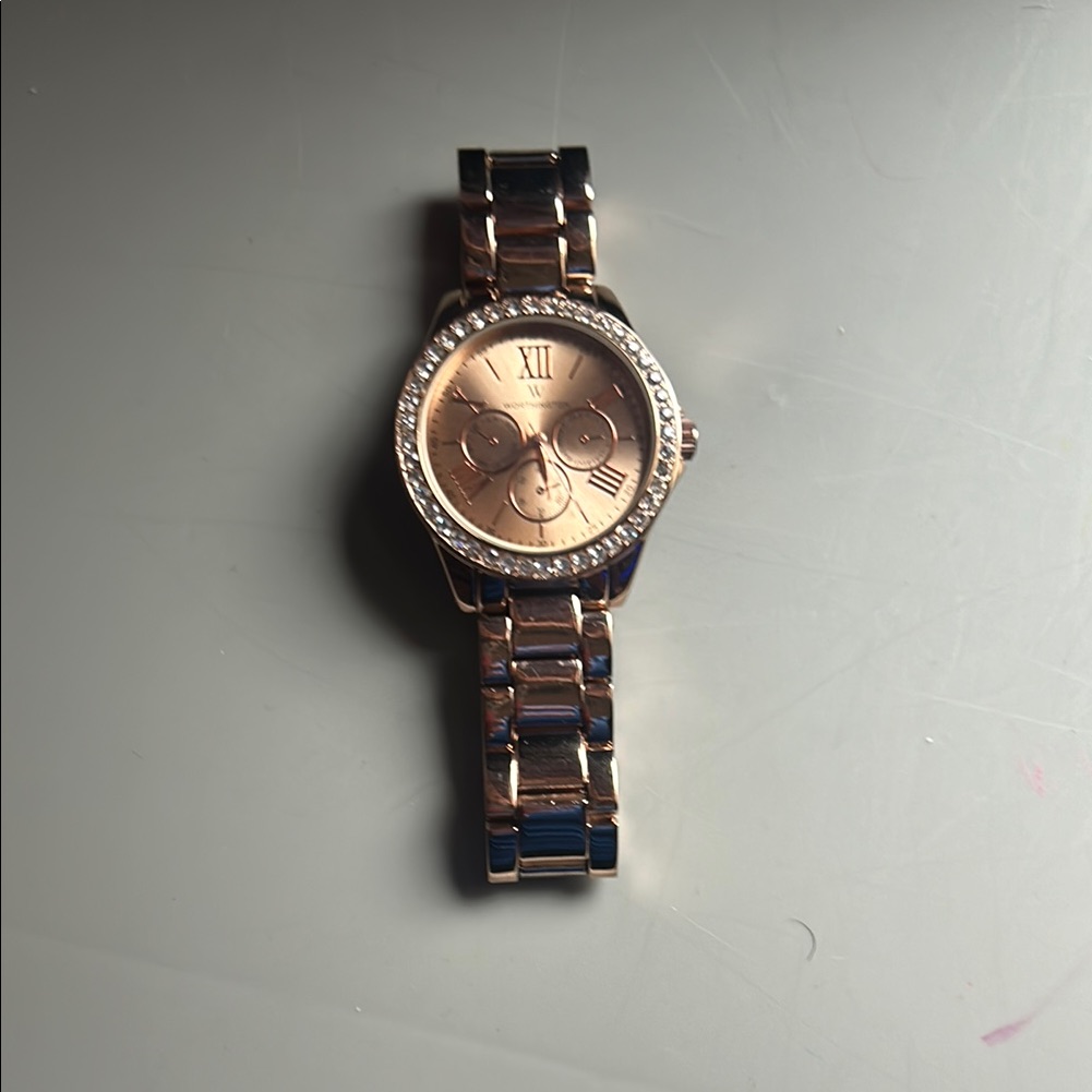Worthington Gold And Silver Watch With Rhinestone Accents